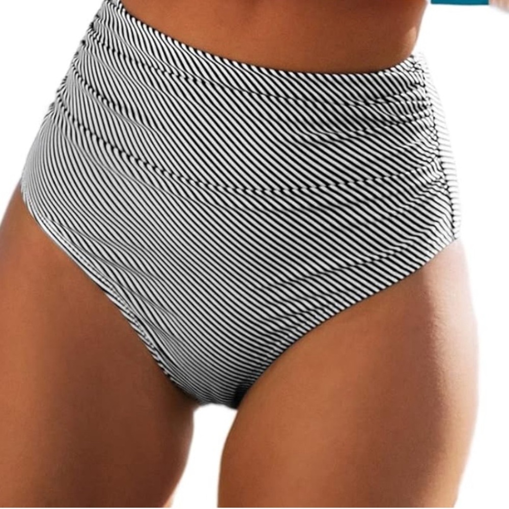 Cupshe Striped High Waisted Bikini NWOT - Picture 4 of 7